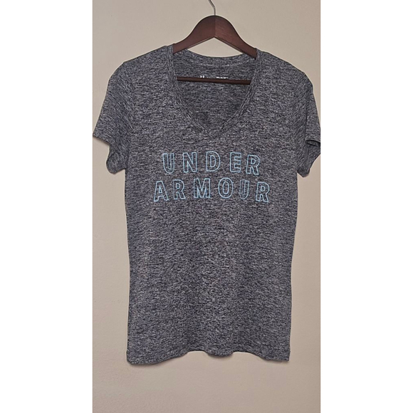 Under Armour Tops - Women's Under Armour Gray & Blue Short Sleeve Tee M